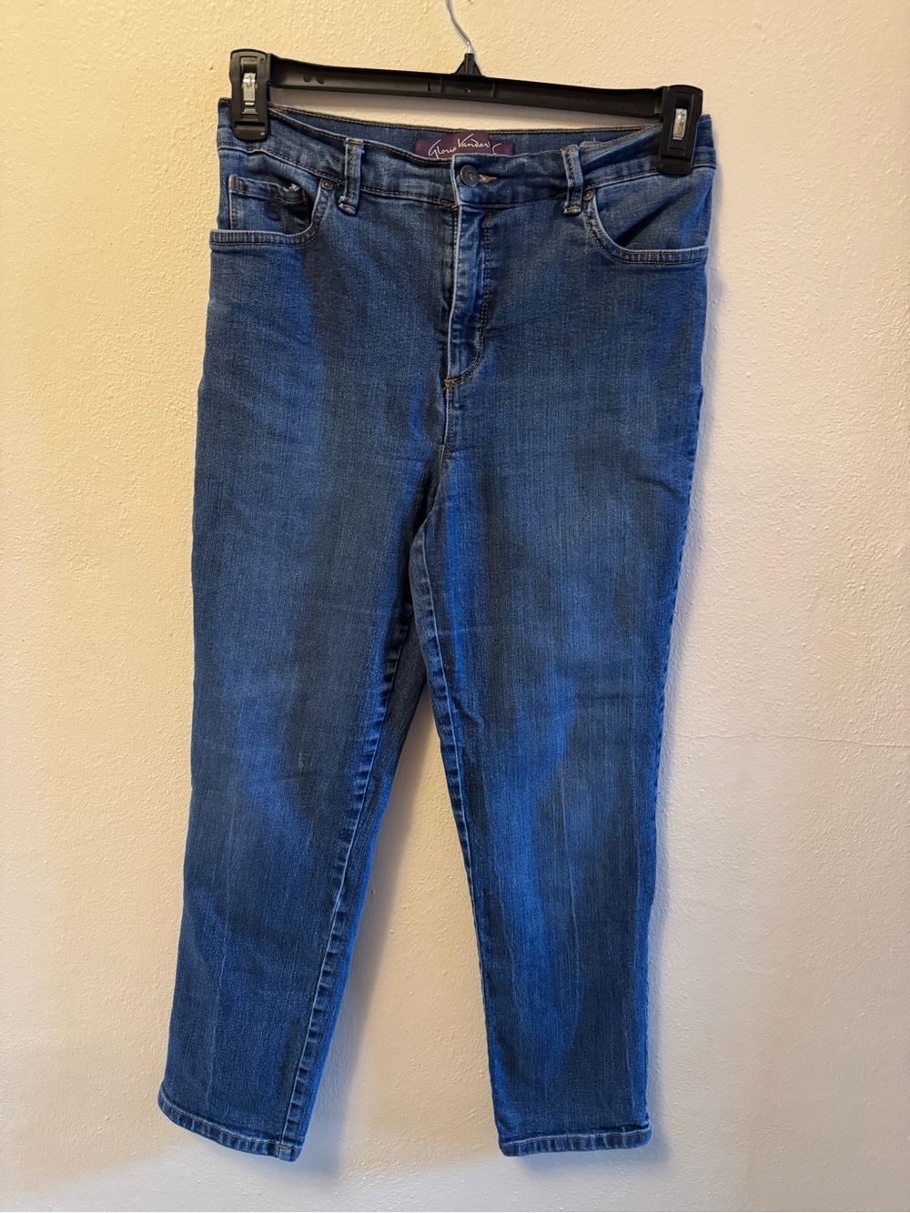 Gloria Vanderbilt Amanda Straight Leg Blue Jeans Missy Short Size 10 Short